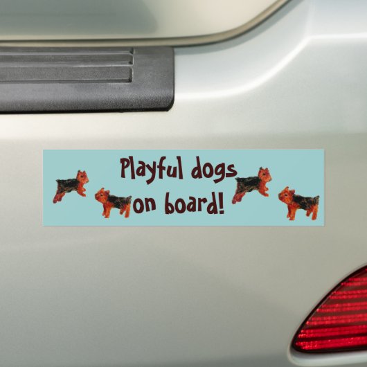 Terrier Niedlich Dog Art Custom Autoaufkleber (Auf Auto)