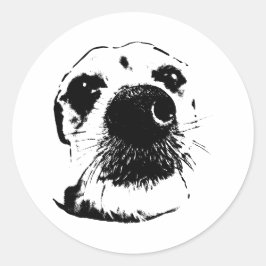 Terrier Nose Sticker | Black & White Art