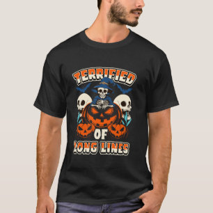 Terrier of Long Lines Funny Skeleton Pumpkin Sku T-Shirt