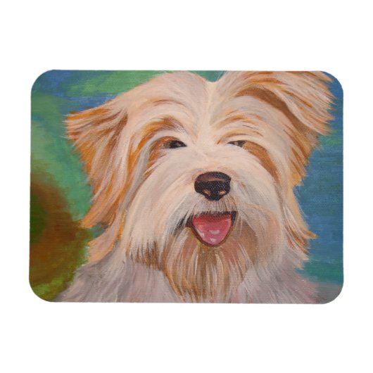 Terrier Portrait Niedlich Hunde Kunst Magnet (Horizontal)