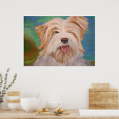 Terrier Portrait Niedlich Hunde Kunst Poster (Küche)