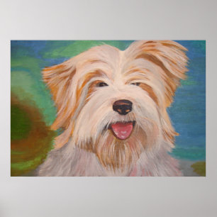 Terrier Portrait Niedlich Hunde Kunst Poster