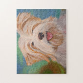 Terrier Portrait Niedlich Hunde Kunst Puzzle (Vertikal)