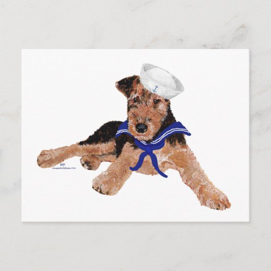 Terrier Seemannsjunge Postkarte (Vorderseite)