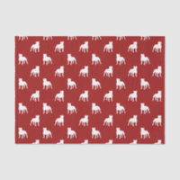 Terrier-Silhouette-Muster-Rot Staffordshires Stier