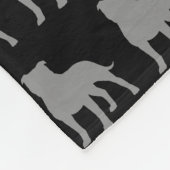 Terrier-Silhouette-Muster Staffordshires Stier Fleecedecke (Ecke)