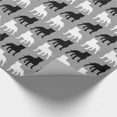 Terrier-Silhouette-Muster Staffordshires Stier Geschenkpapier (Ecke)