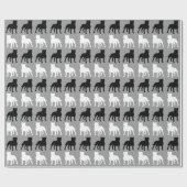 Terrier-Silhouette-Muster Staffordshires Stier Geschenkpapier (Flach)