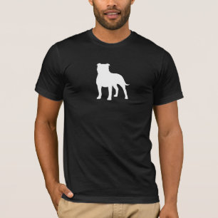 Terrier-Silhouette Staffy Hund Staffordshires T-Shirt