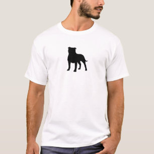 Terrier-Silhouette Staffy Hund Staffordshires T-Shirt