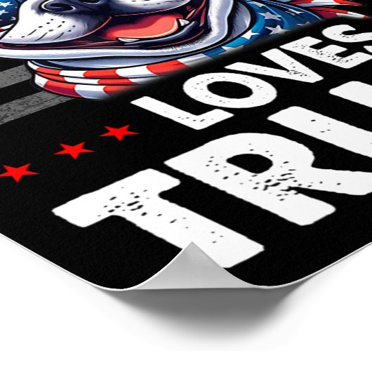 Terrier sogar mein Hund Lieben Trump Funny Poster (Ecke)