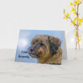 Terrier Sympathy Card Karte (Gelbe Blume)