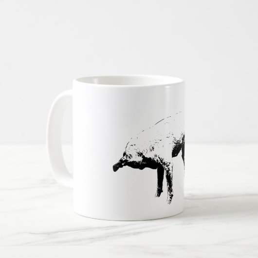 Terrier Turn, helle Kontur Kaffeetasse (Vorderseite Links)
