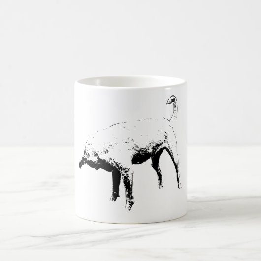 Terrier Turn, helle Kontur Kaffeetasse (Mittel)