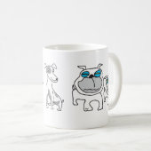 Terrier-u. Bulldoggen-Tasse Kaffeetasse (VorderseiteRechts)