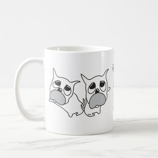 Terrier-u. Bulldoggen-Tasse Kaffeetasse (Links)