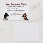 Terrier und Spaniel Hunde Visitenkarte (Vorne/Hinten)