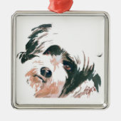 Terrier-Verzierung Ornament Aus Metall (Vorne)