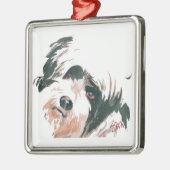 Terrier-Verzierung Ornament Aus Metall (Links)