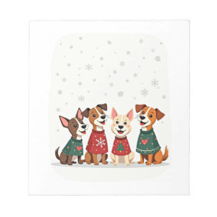 Terrier-Weihnachtschor Notizblock