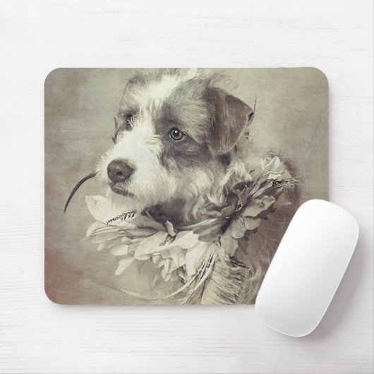 Terrier-Welpe auf Mausunterlage Mousepad (Mit Mouse)