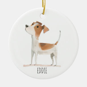 Terrierhund Keramik Ornament
