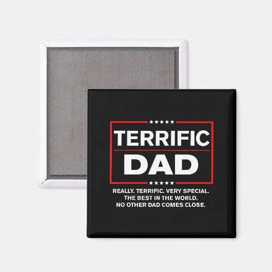 Terrific Dad - Funny Donald Trump Fathers Day Magnet (Vorderseite/Rückseite)