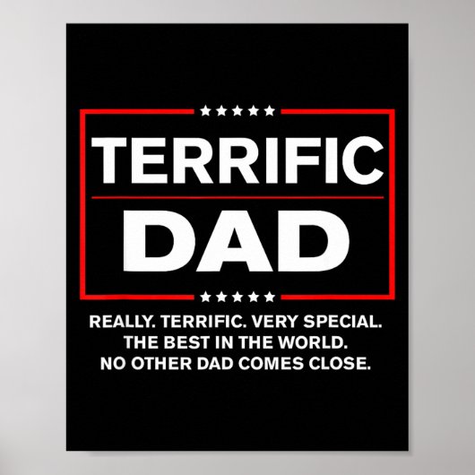 Terrific Dad - Funny Donald Trump Fathers Day Poster (Vorne)