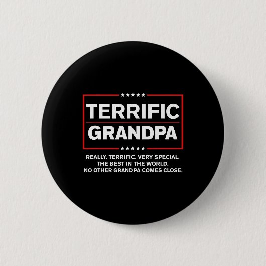 Terrific Opa - Funny Donald Trump als Wahlkampfstr Button (Vorderseite)