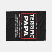 Terrific Papa - Funny Donald Trump Best Papa Fleecedecke (Vorderseite (Horizontal))