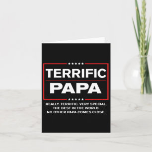 Terrific Papa - Funny Donald Trump Best Papa Karte