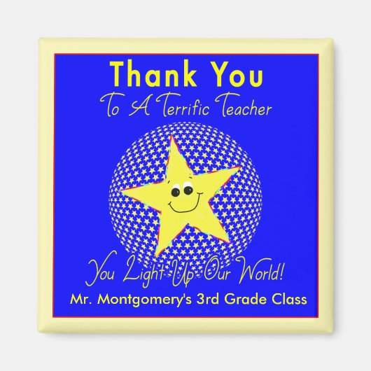 Terrific Star Teacher danke Ihnen von der Klasse Magnet (Vorne)