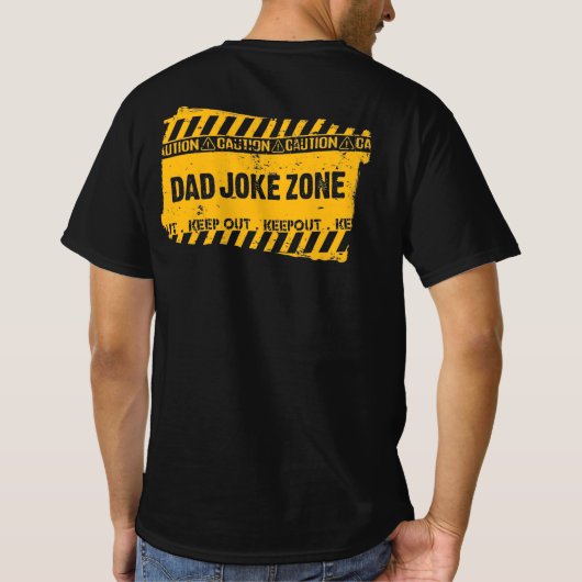 Terrific Text Design Vorsicht Vater Joke Zone T - T-Shirt (Rückseite)