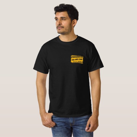 Terrific Text Design Vorsicht Vater Joke Zone T - T-Shirt (Vorne ganz)