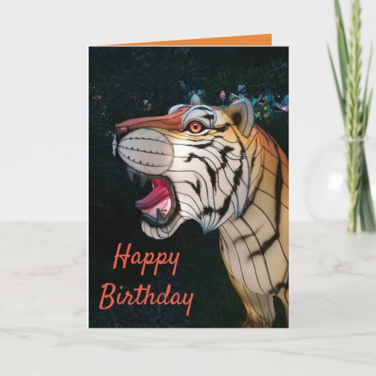 Terrific Tiger Birthday Card Karte (Vorderseite)
