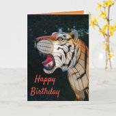 Terrific Tiger Birthday Card Karte (Gelbe Blume)