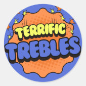Terrific Trebles Runder Aufkleber (Vorderseite)