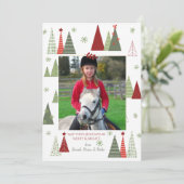 Terrific Trees Foto Holiday Card Feiertagskarte (Stehend Vorderseite)