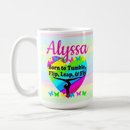 TERRIFIC TUMBLING GYMNASTICS DESIGN KAFFEETASSE (Links)