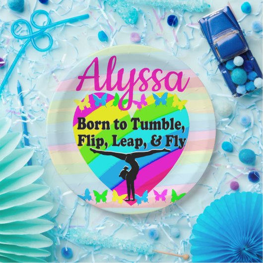 TERRIFIC TUMBLING GYMNASTICS DESIGN PAPPTELLER (Party)