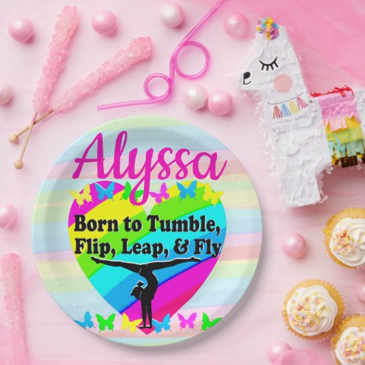 TERRIFIC TUMBLING GYMNASTICS DESIGN PAPPTELLER (Party)