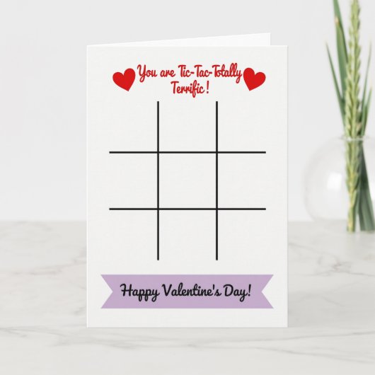 Terrific Valentine Tic Tac Toe Card Karte (Vorderseite)