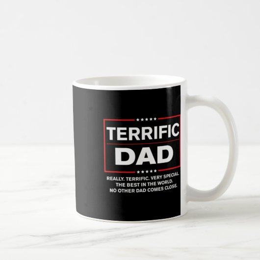 Terrific Vater - Funny Donald Trump Fathers Day Kaffeetasse (Rechts)