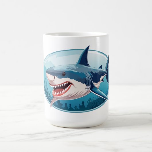 Terrifying Shark Kaffeetasse (Mittel)