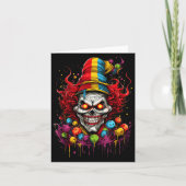 Terrifying Y Evil Killer Clown Karte (Vorderseite)