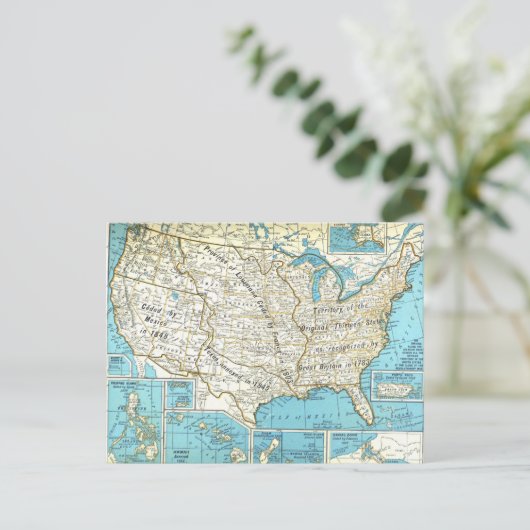 Territoriale Beschaffung der Karte der Staaten (Stehend Vorderseite)