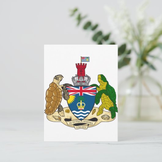 Territorialer Wappen des Britischen Indischen Ozea Postkarte (Stehend Vorderseite)