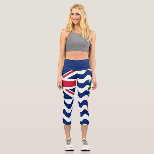 Territorialflagge des Britischen Indischen Ozeans Capri Leggings (Vorderseite)