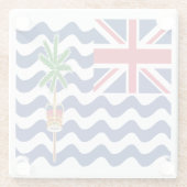 Territorialflagge des Britischen Indischen Ozeans Glasuntersetzer (Rückseite)