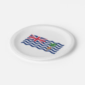 Territorialflagge des Britischen Indischen Ozeans Pappteller (Schrägansicht)